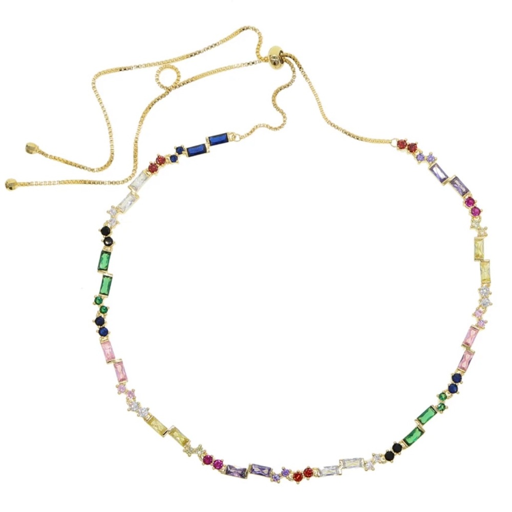 Stunning Handmade Multicolored Crystal Necklace - Picture 5 of 6